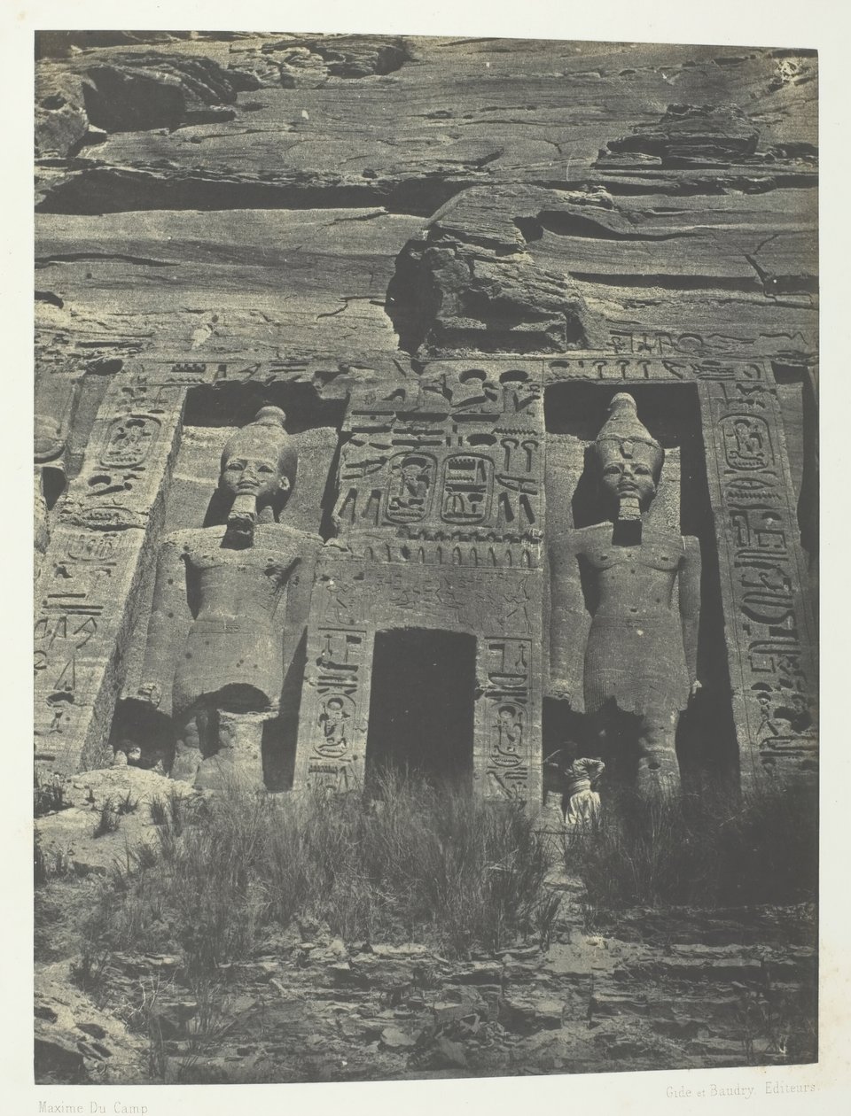 Ibsamboul, Wejście do Speos z Hathor, Nubia, 184951, wydrukowane 1852. autorstwa Maxime Du Camp
