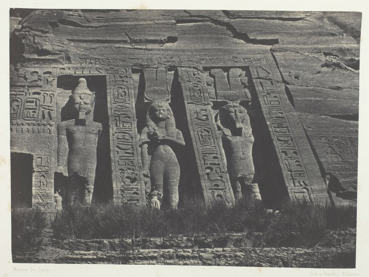 Ibsamboul, Północna część Speos Hathor, Nubia, 184951, wydrukowany 1852. autorstwa Maxime Du Camp