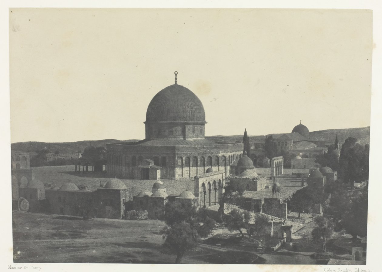 Jerozolima, Meczet Omara, Palestyna, 184951, wydrukowany 1852. autorstwa Maxime Du Camp