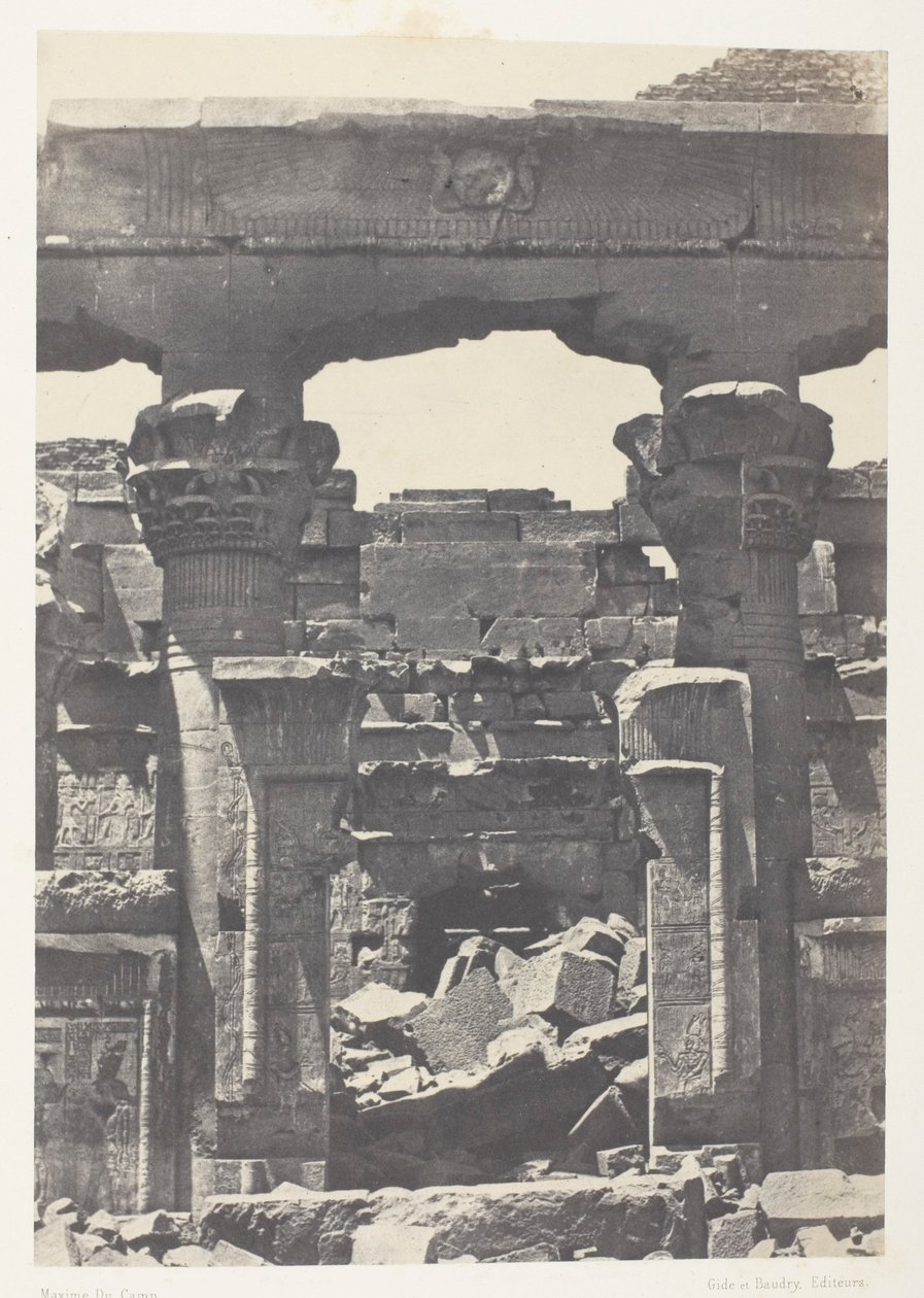 Kalabsze, Porte du Pronaos; nubia autorstwa Maxime Du Camp