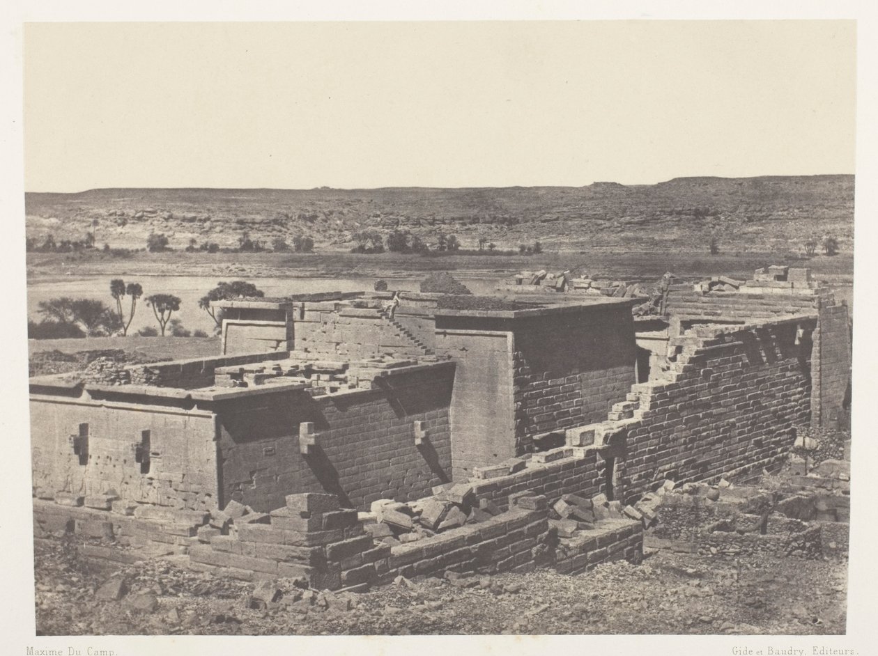 Kalabscheh, Widok ogólny świątyni Kalabscheh (Talmis); Nubia autorstwa Maxime Du Camp