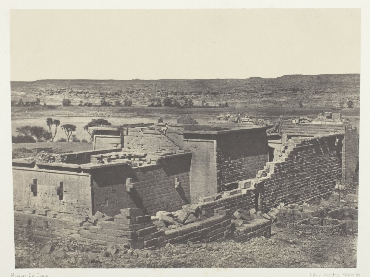 Kalabscheh, Widok ogólny świątyni Kalabscheh (Talmis); Nubia autorstwa Maxime Du Camp