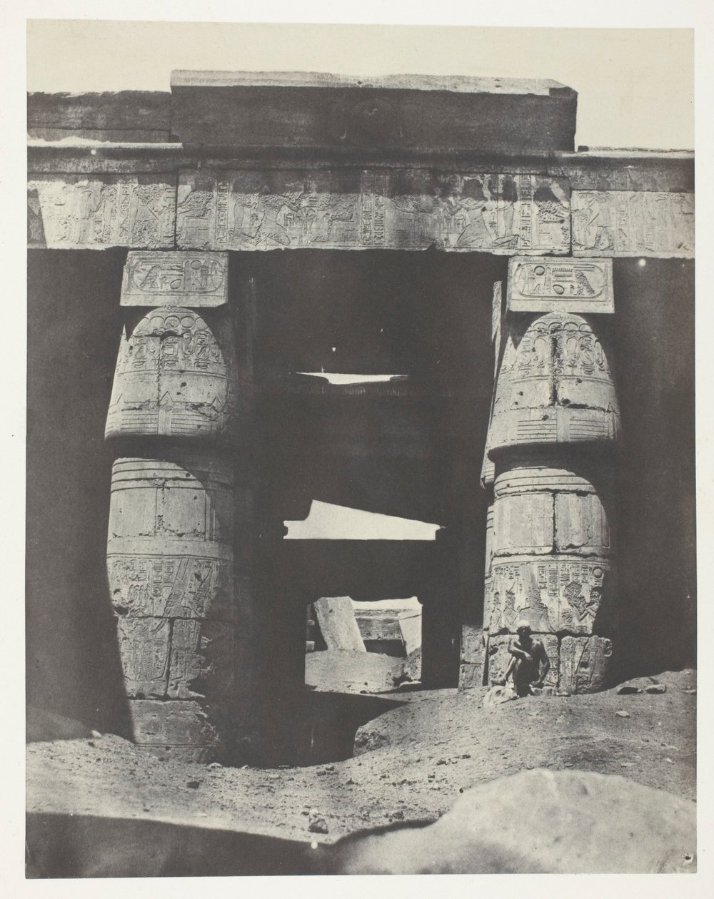 Karnak, portyk świątyni Khons; Teby autorstwa Maxime Du Camp