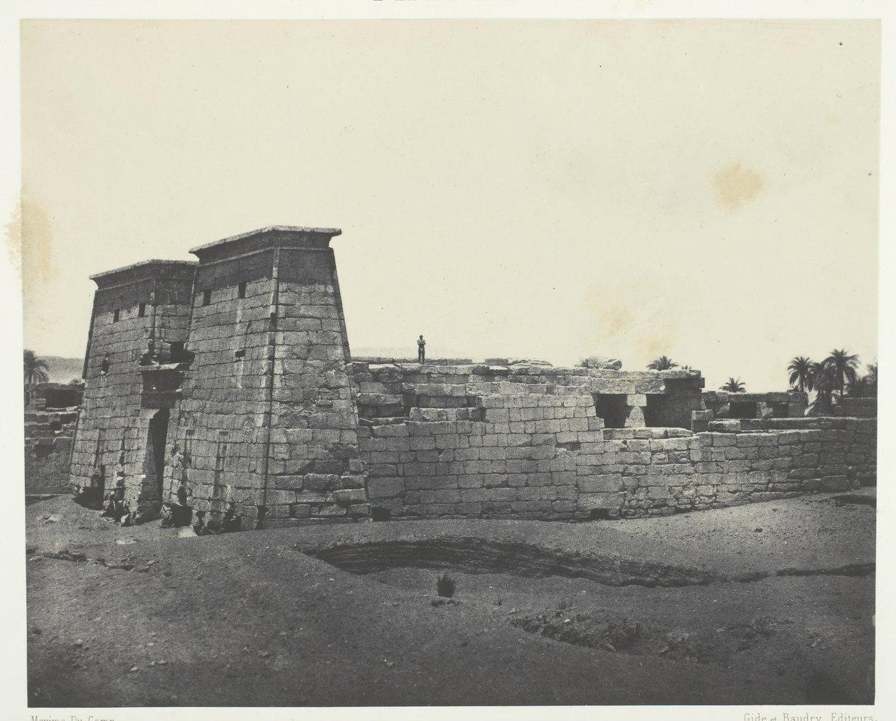 Karnak, Temple de Khons, Teby, 184951, druk 1852. autorstwa Maxime Du Camp