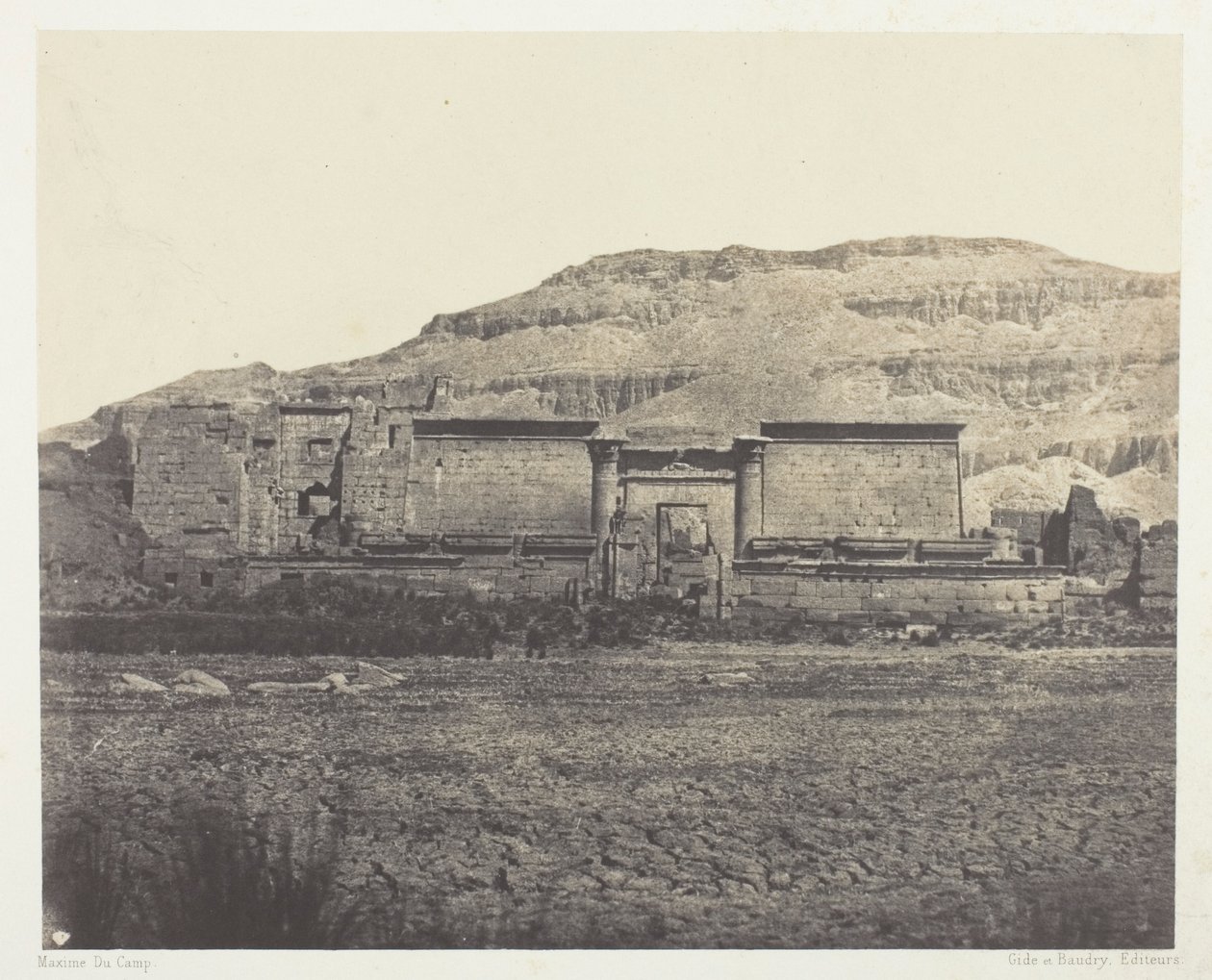 Medinet-Habou, Widok ogólny Riines, Teby autorstwa Maxime Du Camp
