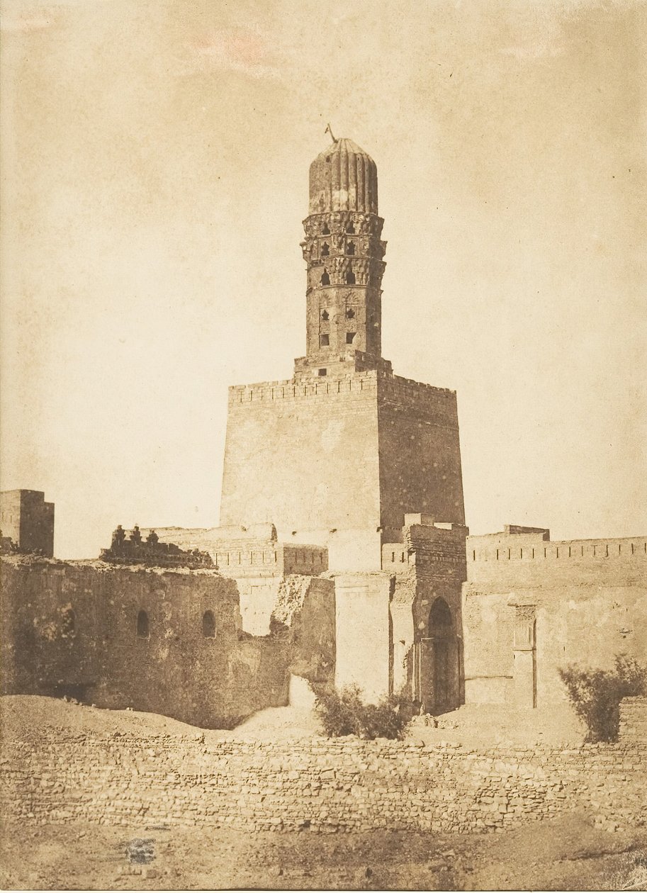 Wschodni minaret meczetu Khalifa Hakema, Kair, 27 grudnia 1849 r. autorstwa Maxime Du Camp