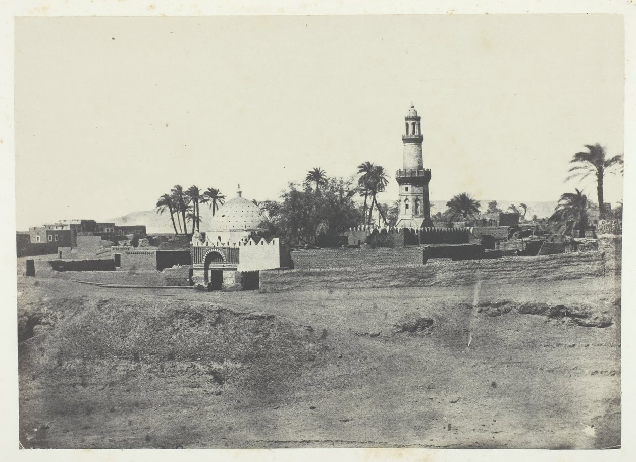 Meczet El-Arif i grób Mourad-Bey, Górny Egipt, 184951, wydrukowany 1852. autorstwa Maxime Du Camp
