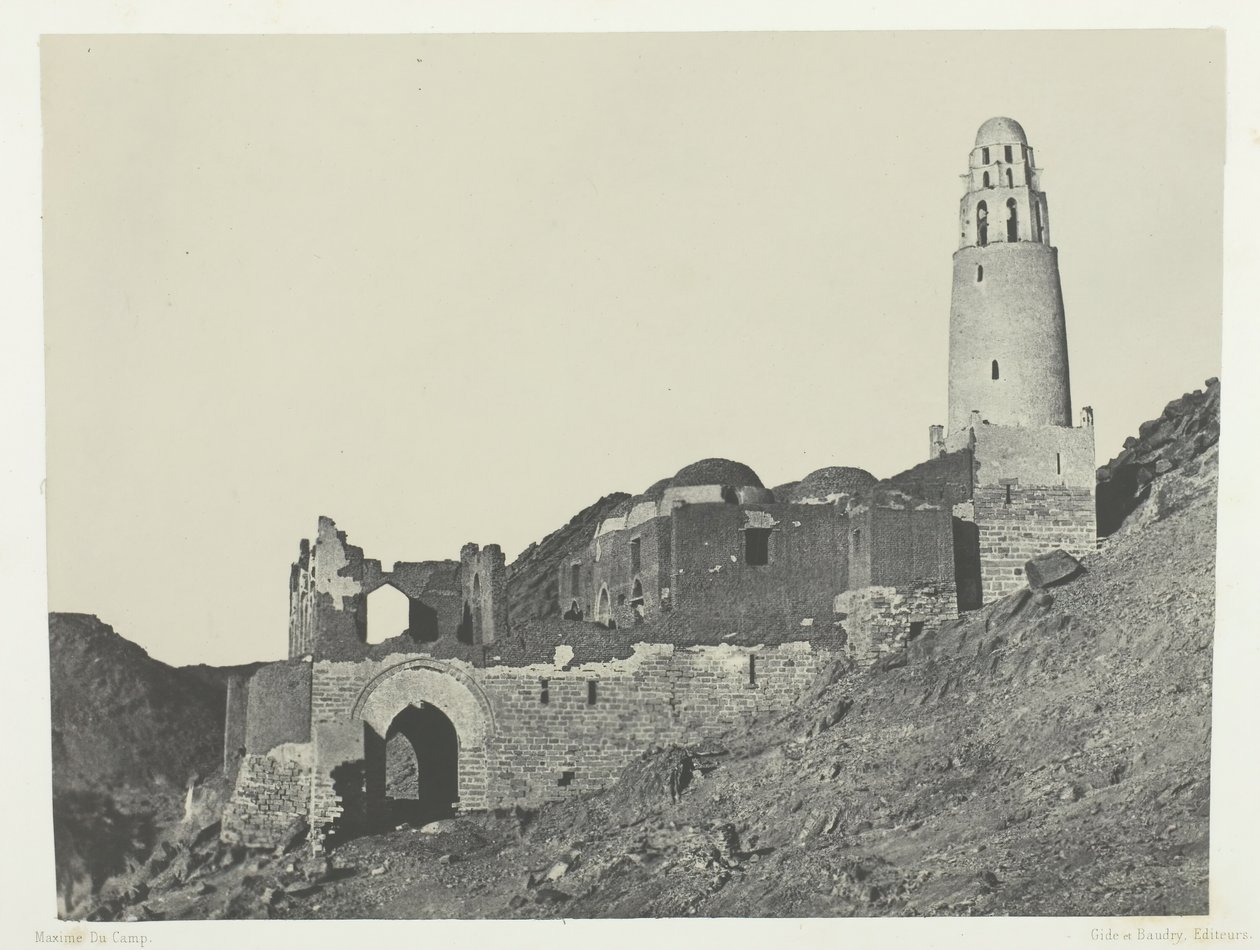 Meczet Bellal w Bab Village, Nubia, 184951, wydrukowany 1852. autorstwa Maxime Du Camp