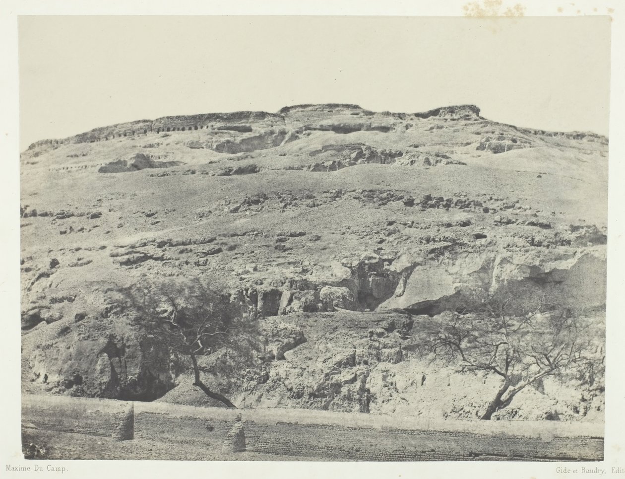 Nekropolia starożytnego Lycopolis, Górny Egipt, 184951, wydrukowany 1852. autorstwa Maxime Du Camp