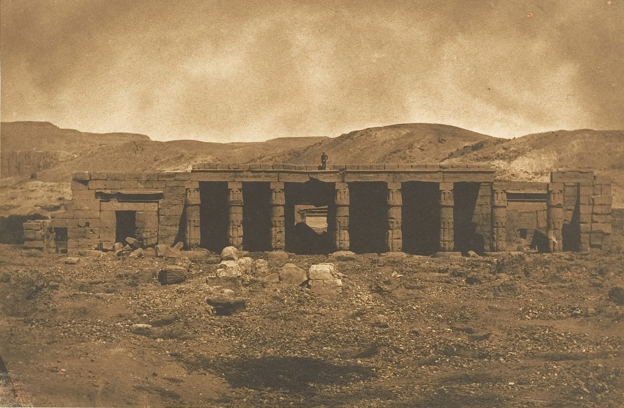 Pałac Gournah Menephteun w Tebach, 1849-50. autorstwa Maxime Du Camp