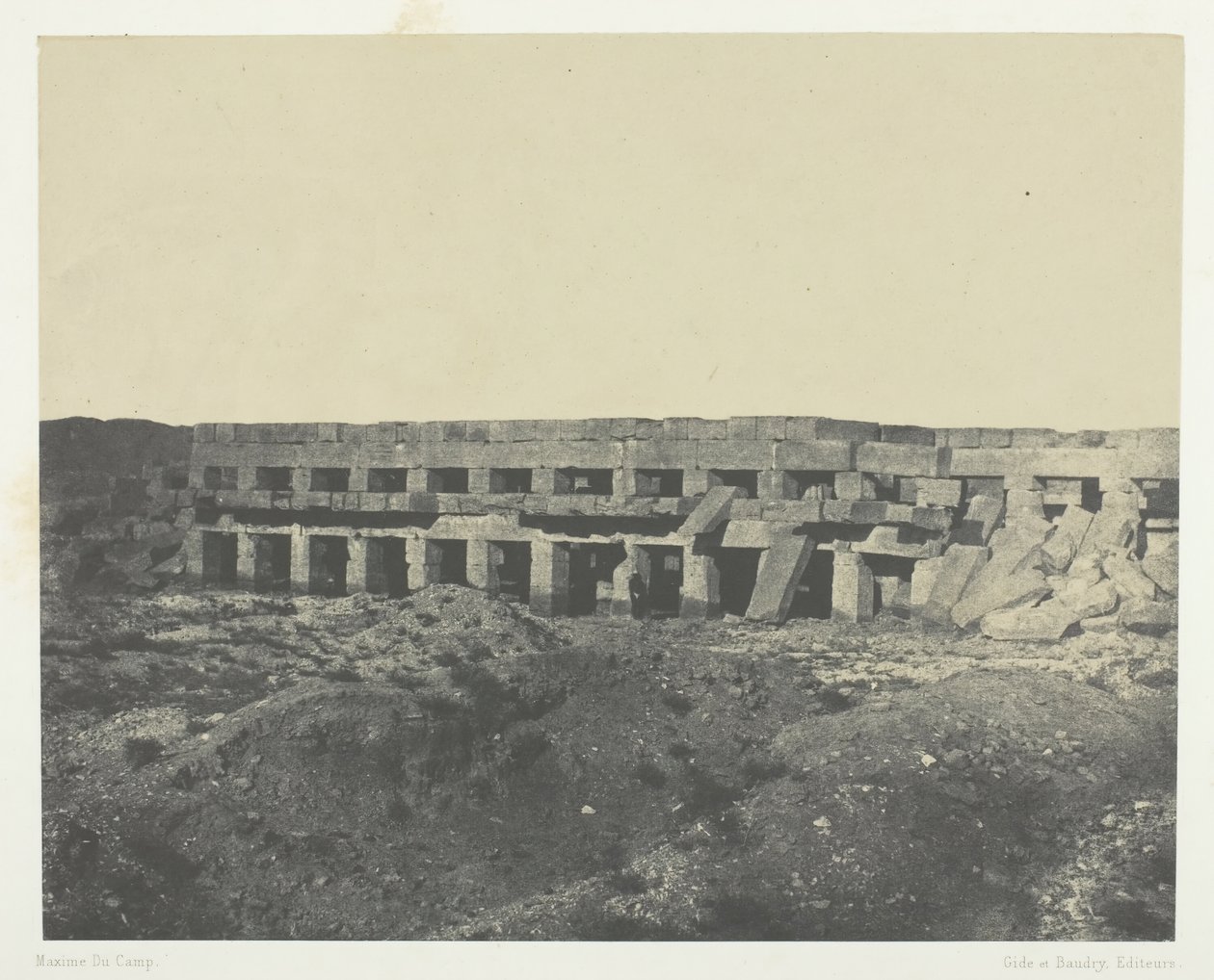 Pałac Karnak, Prywatne Apartamenty Pałacu, Promenada Totmesa III, Teby, 184951. autorstwa Maxime Du Camp