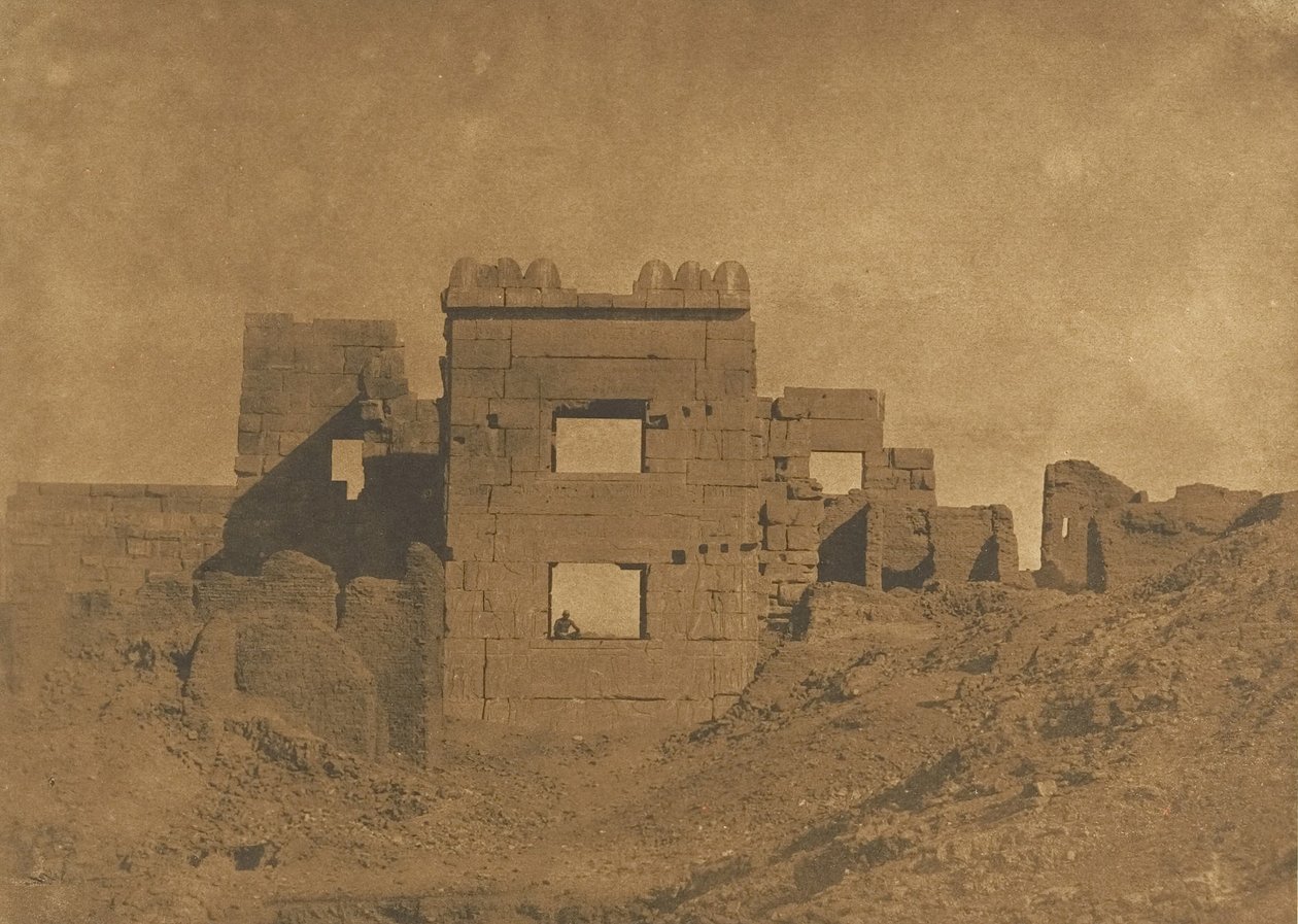 Pawilon lub Gyneceum Rhamses-Meiamoun, w Medinet-habou, 1849-50. autorstwa Maxime Du Camp
