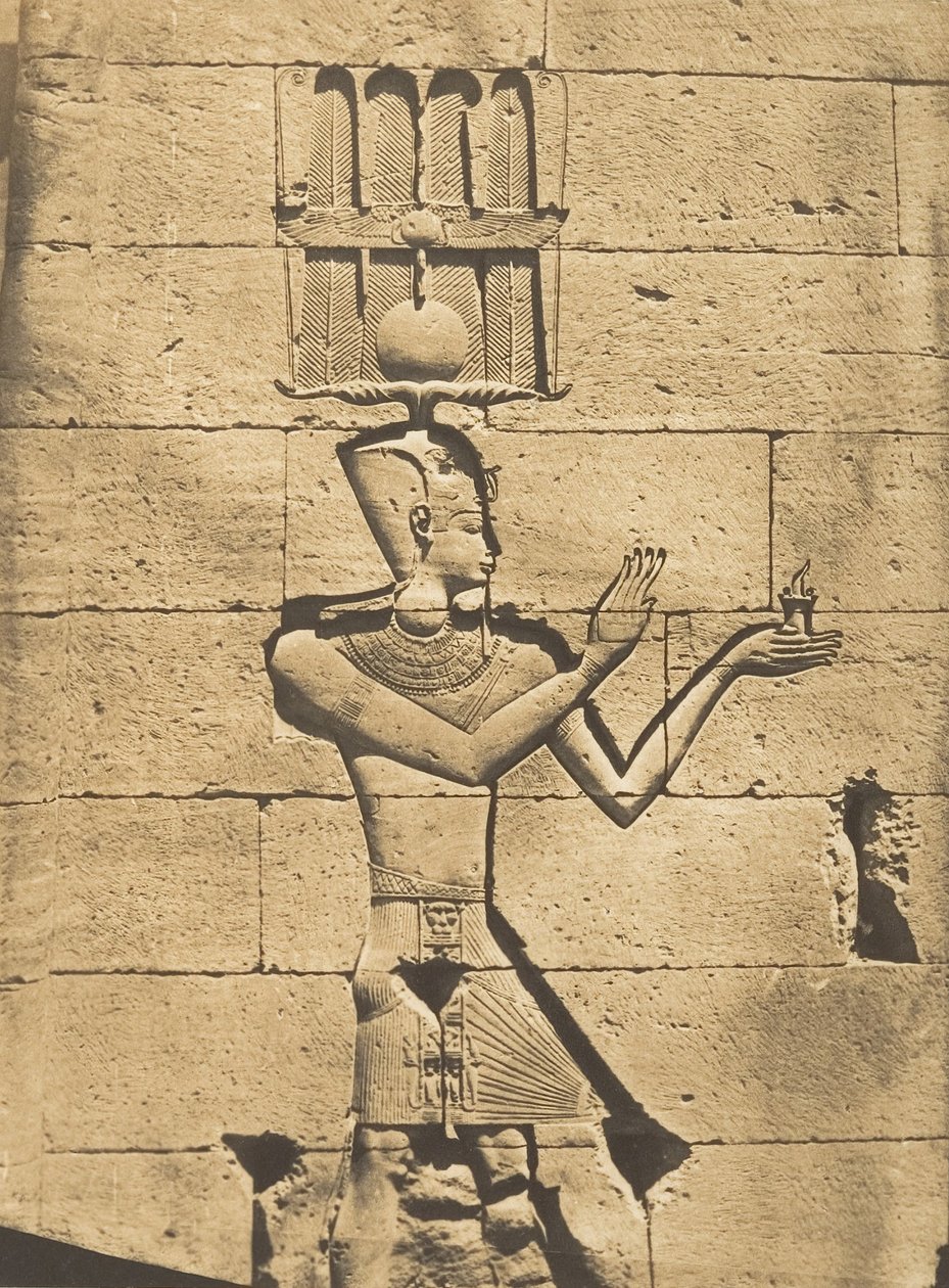 Ptolemeusz-Cezarion - Płaskorzeźba Świątyni Kalabcheh Talmis, 8 kwietnia 1850 r. autorstwa Maxime Du Camp