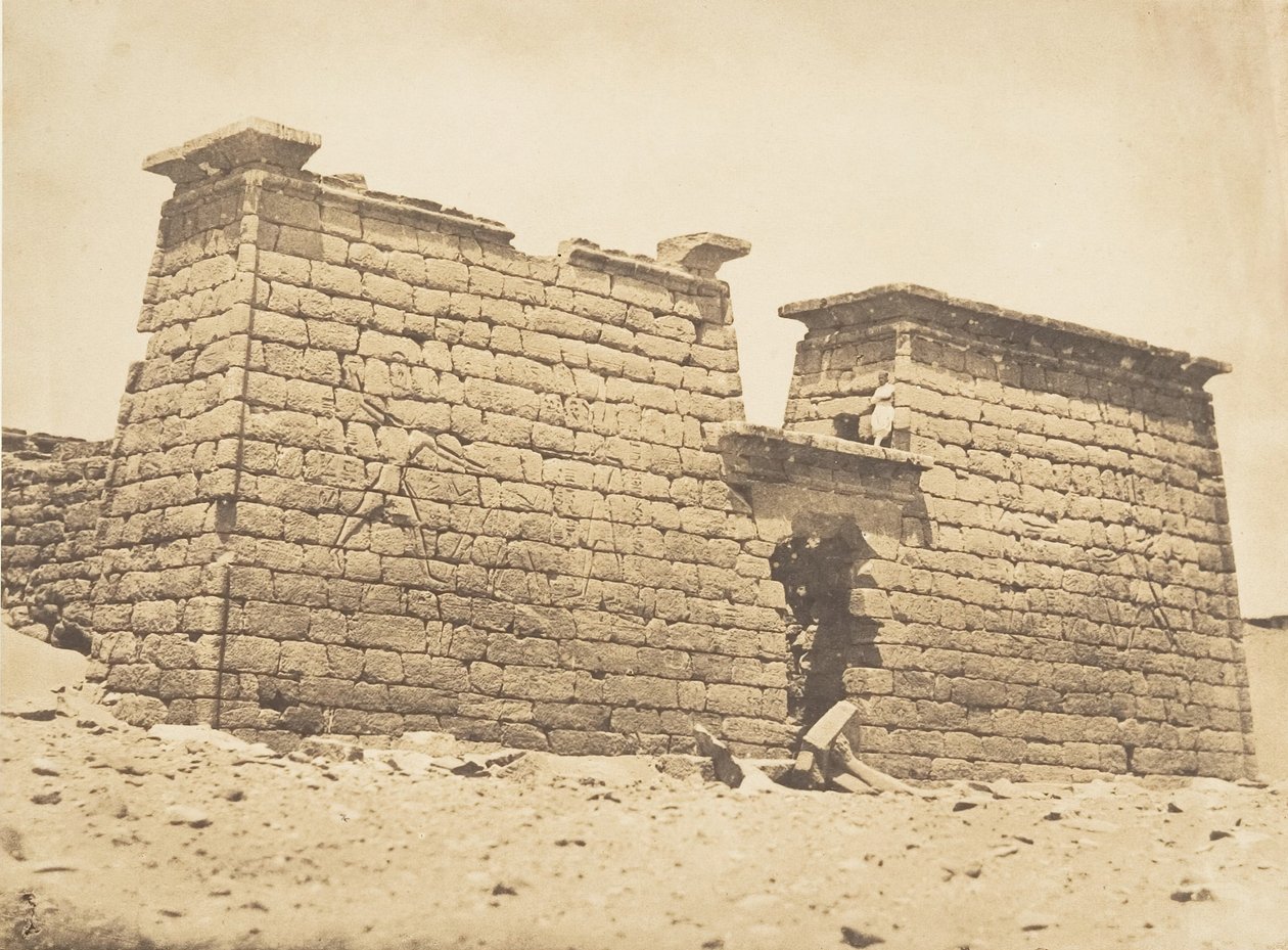Pylones du Temple de Sébona, 3 kwietnia 1850. autorstwa Maxime Du Camp