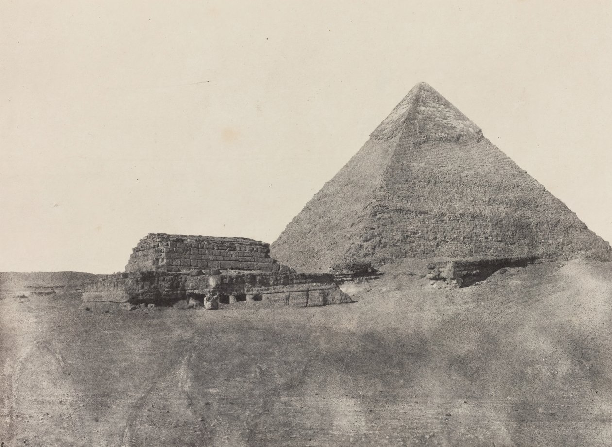 Piramida Chefrena, Środkowy Egipt, 184951, wydrukowany 1852. autorstwa Maxime Du Camp