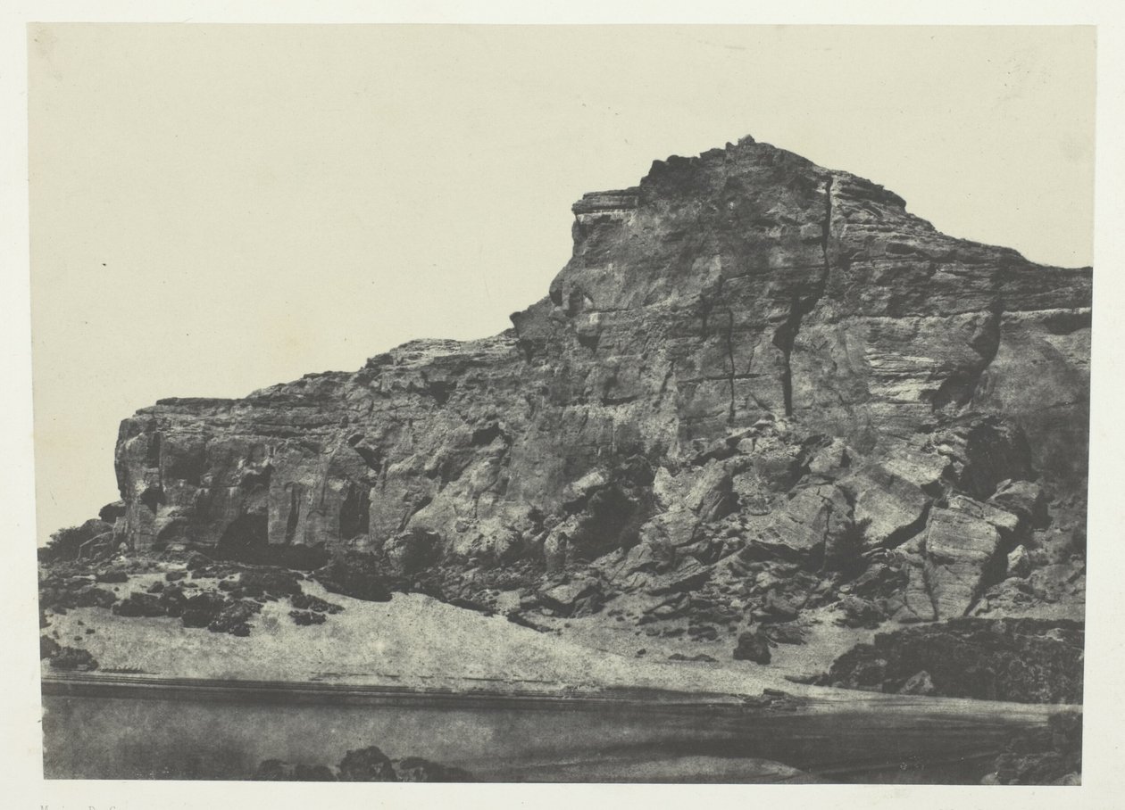 Druga katarakta, Dgebel-Aboucir; Nubia, płyta 112 z albumu "Egypte, Nubie, Palestine et Syrie" (1852) autorstwa Maxime Du Camp