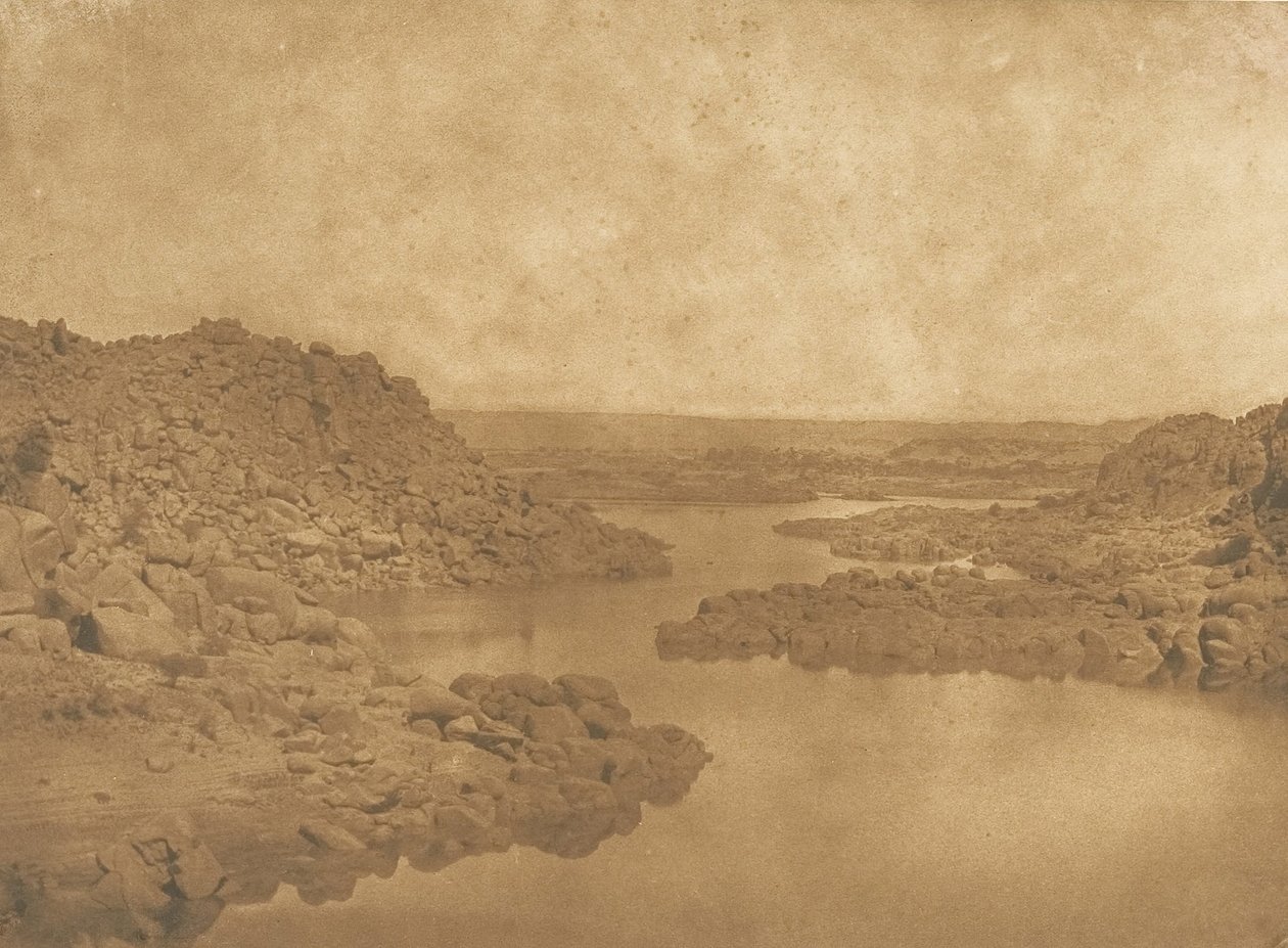 Wyjście z pierwszej katarakty po stronie południowo-wschodniej, 1849-50. autorstwa Maxime Du Camp