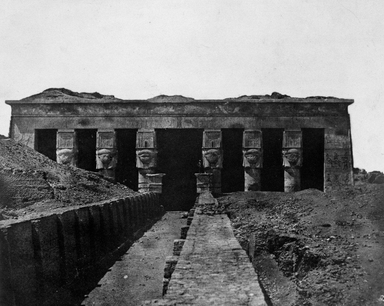 Świątynia Dendera, Górny Egipt, 1852 r. autorstwa Maxime Du Camp