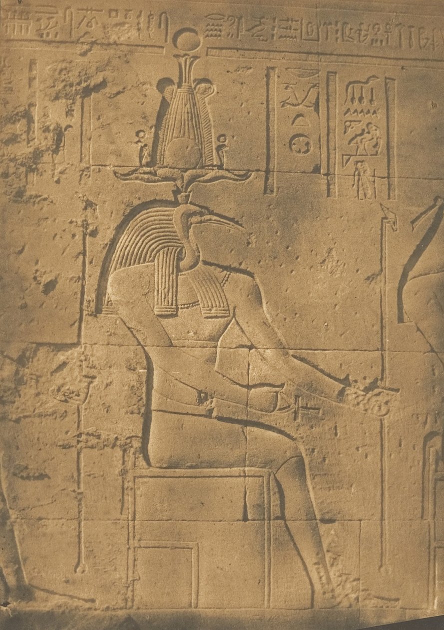 Thoth Ibiocephalus Bóg listów w Philae, kwiecień 1850. autorstwa Maxime Du Camp