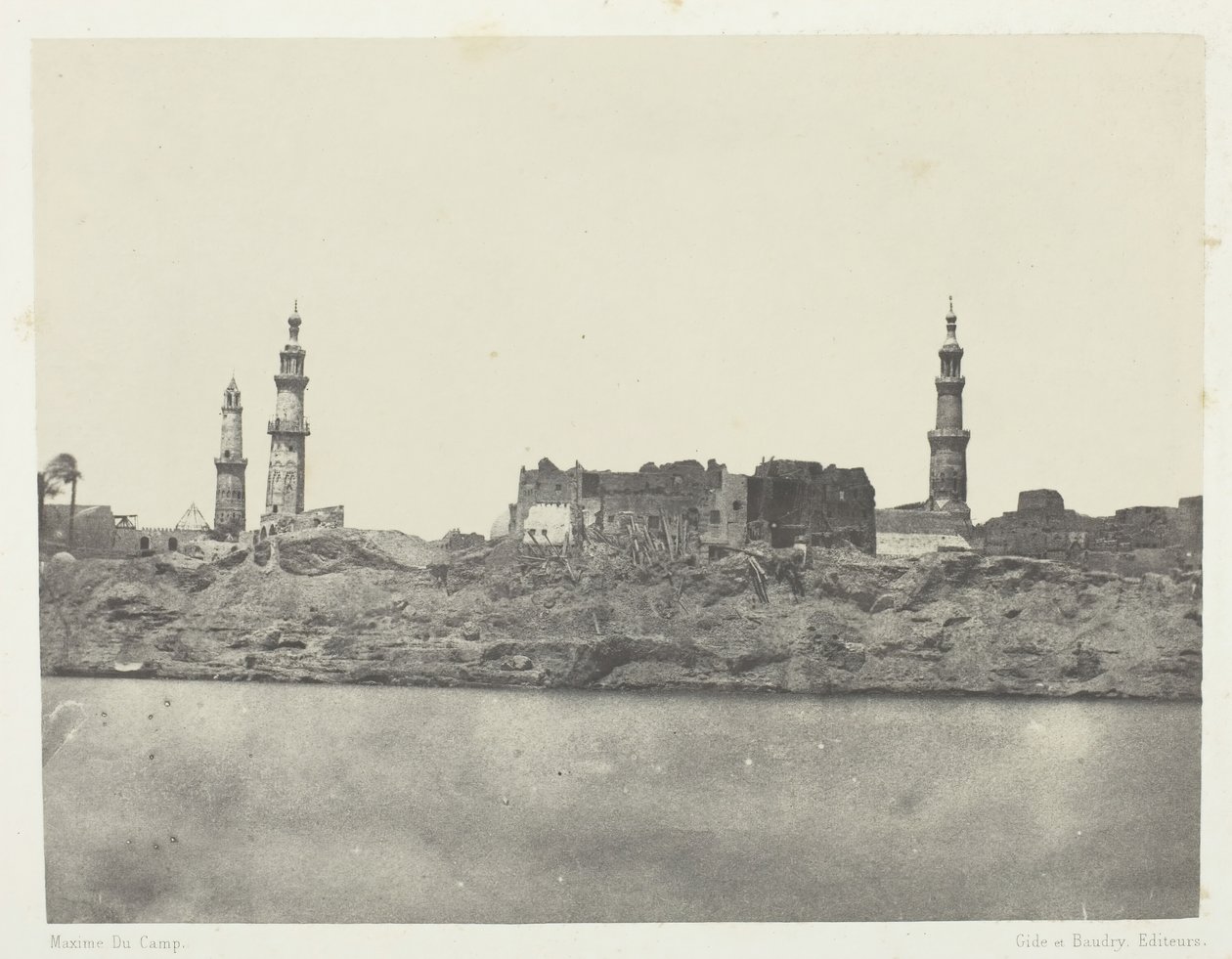 Widok ogólny, Girgeh, Górny Egipt, 184951, wydrukowany 1852. autorstwa Maxime Du Camp
