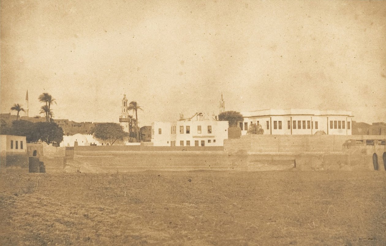 Widok Syout - Pałac Paszy, 1850. autorstwa Maxime Du Camp