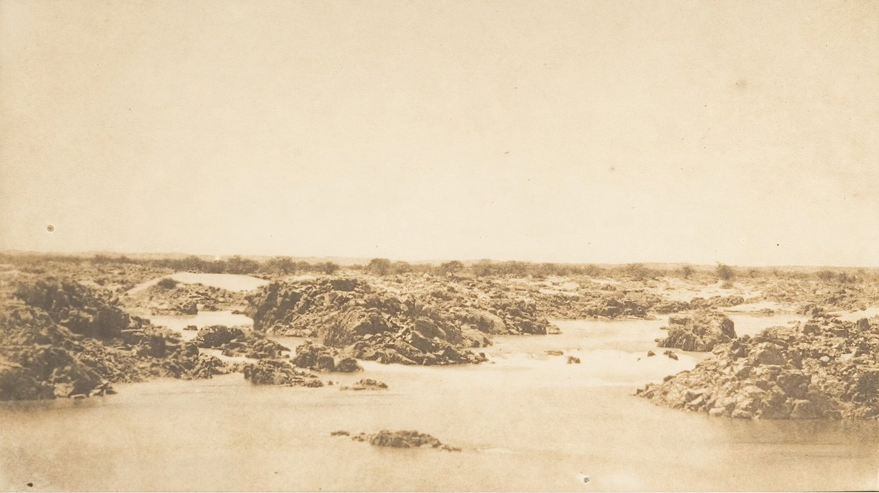 Widok na bystrza drugiej katarakty, marzec 1850. autorstwa Maxime Du Camp