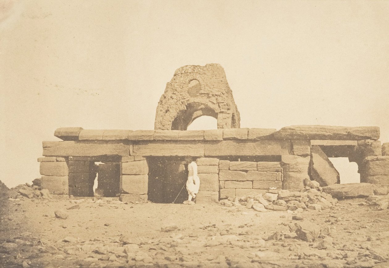 Widok świątyni Amady - zrujnowanej kopuły kościoła koptyjskiego, 2 kwietnia 1850 r. autorstwa Maxime Du Camp