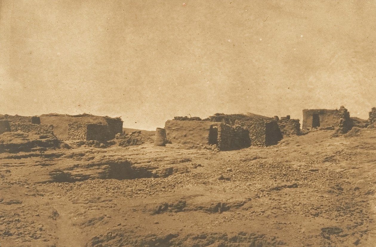 Widok wsi Abou-hor Zwrotnik Raka, kwiecień 1850. autorstwa Maxime Du Camp