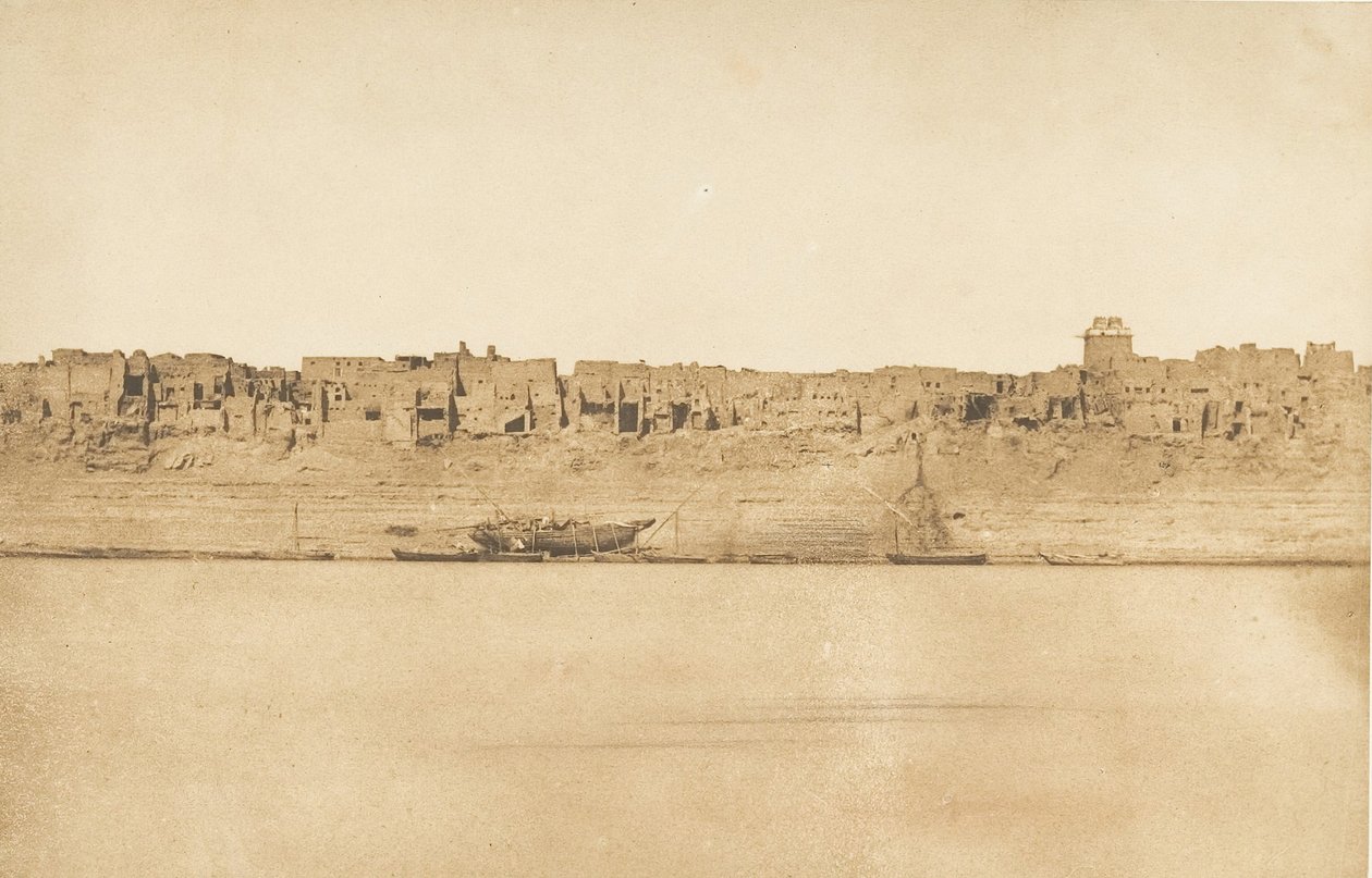 Ogólny widok na południowy kraniec Esné nr 1, 1849-50. autorstwa Maxime Du Camp