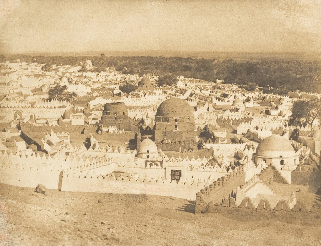 Widok ogólny cmentarza Siout, 1849-50. autorstwa Maxime Du Camp