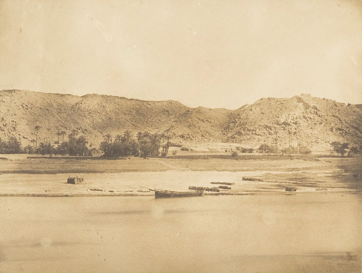 Widok wykonany na południowy wschód od Philae - Cherk-el-Hesseh, 1849-50. autorstwa Maxime Du Camp