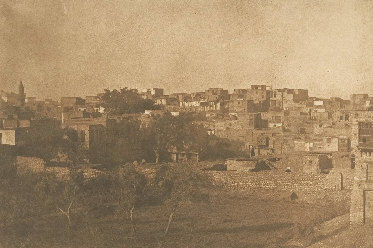 Widok z kwartału franka, w Kairze, grudzień 1849-styczeń 1850. autorstwa Maxime Du Camp
