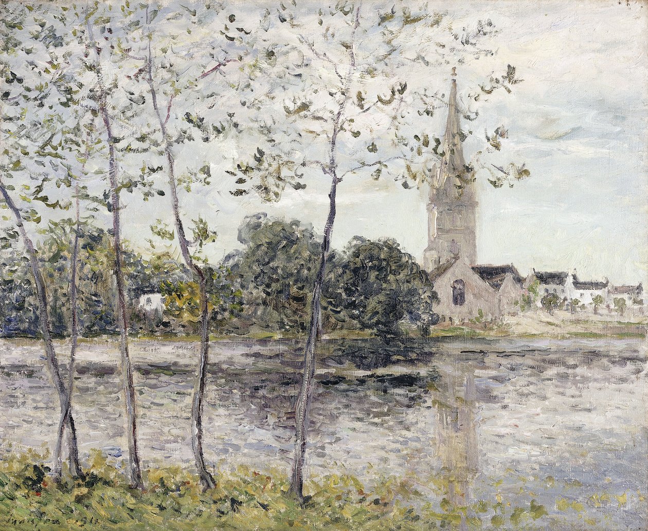 Nad stawem w Rosporden, Finistere; Au Bord de l „Etang a Rosporden, Finistere, 1911 autorstwa Maxime Emile Louis Maufra