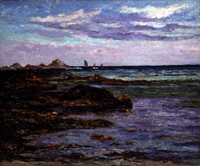 Wybrzeże Bretanii, ok. 1910 (olej na płótnie) autorstwa Maxime Emile Louis Maufra