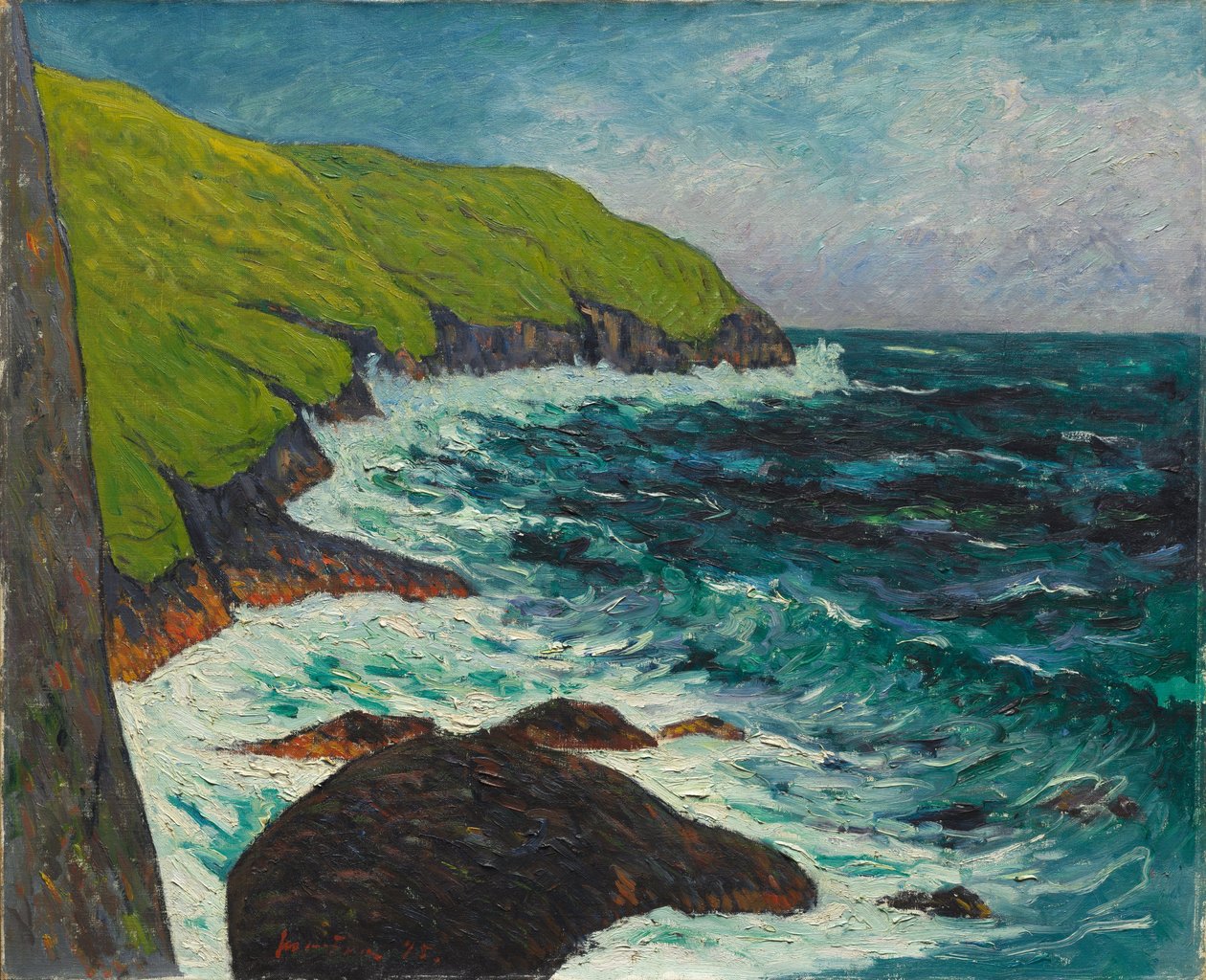 Klify w Beg-ar-Fry, Saint-Jean-du-Doigt autorstwa Maxime Emile Louis Maufra