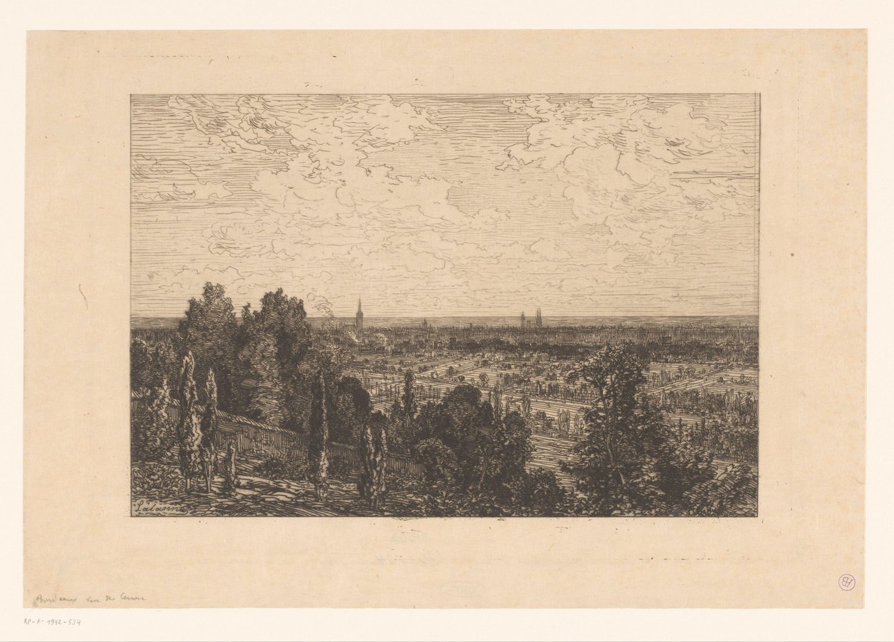 Widok Ceno Bordeaux Vue de Cenon autorstwa Maxime François Antoine Lalanne