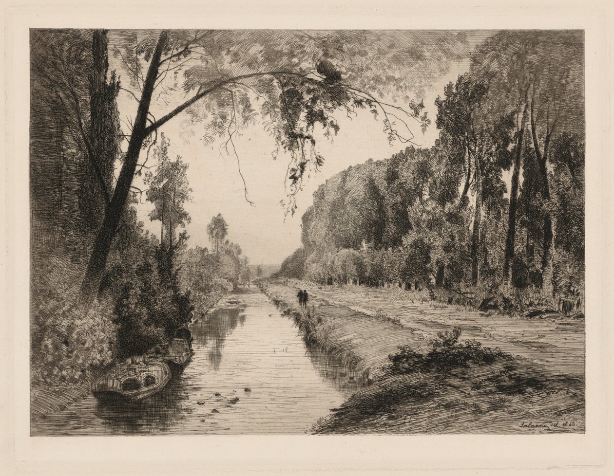 Kanał w Pont-Saint-Maxence autorstwa Maxime Lalanne