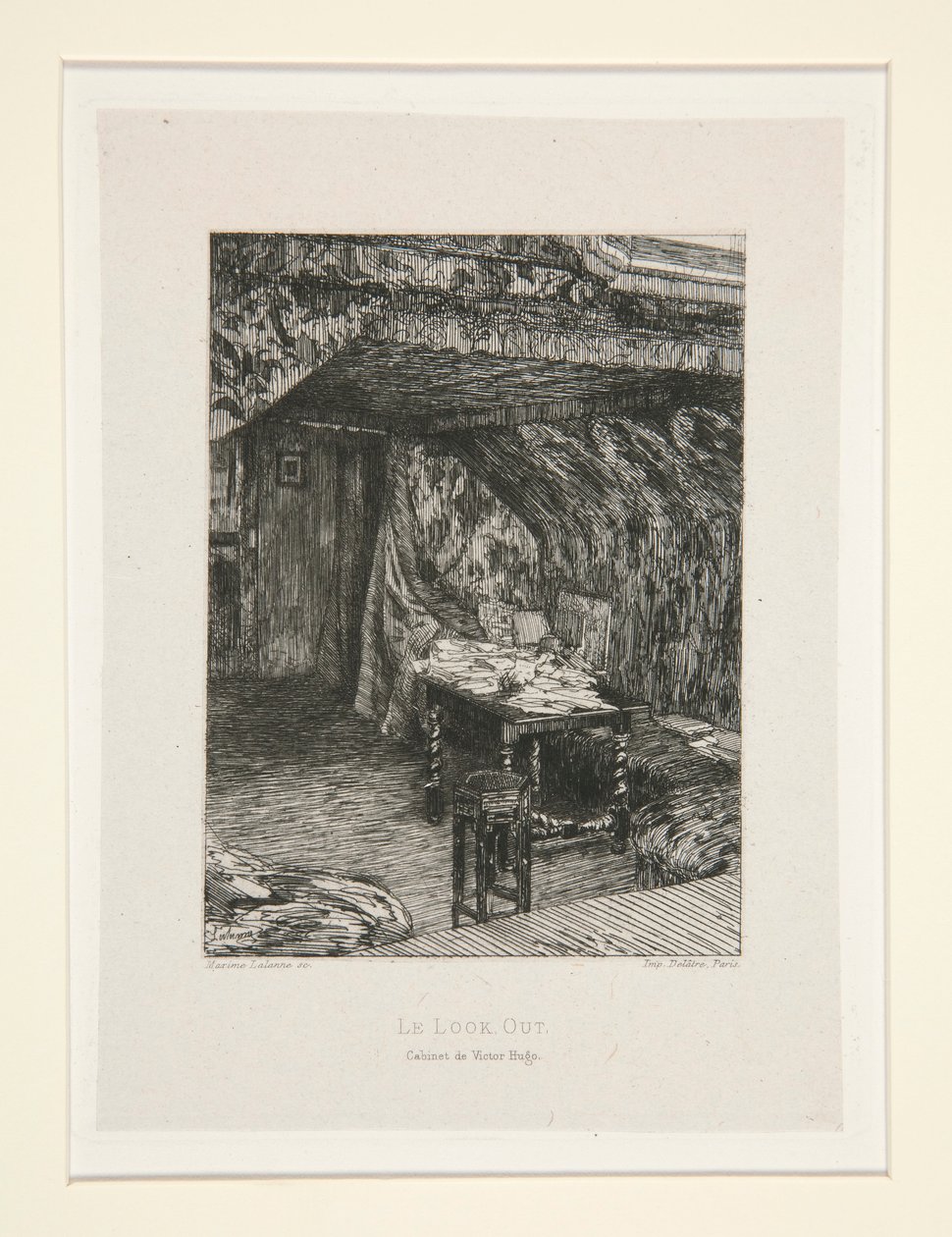 Le look out, gabinet Victor Hugo (Straż, Gabinet Victora Hugo), pl. 9 z apartamentu Chez Victor Hugo (Victor Hugo autorstwa Maxime Lalanne