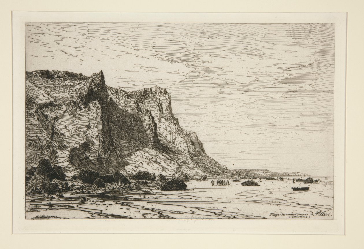Plaża czarnych krów? Villers (Calvados) (Plaża Czarnych Krów w Villers [Cavaldos]) autorstwa Maxime Lalanne