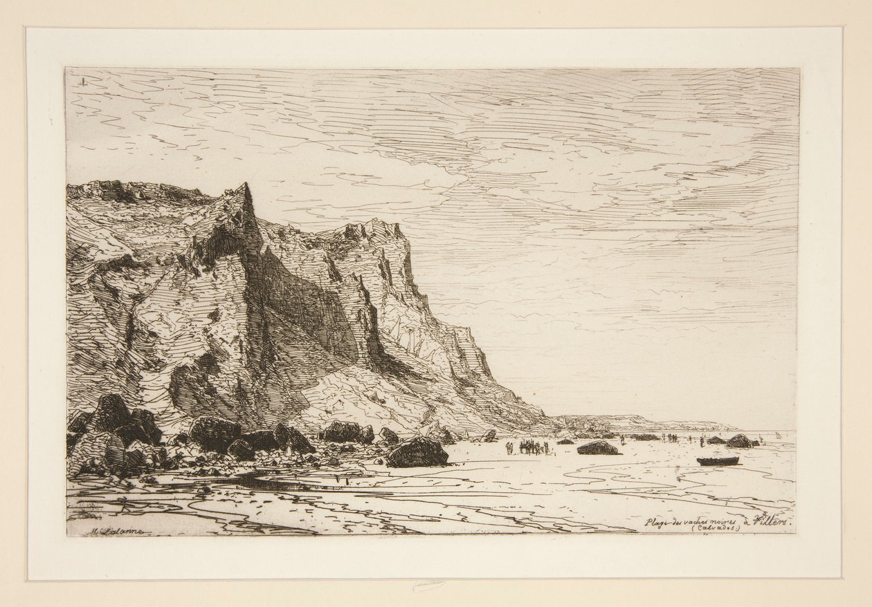 Plaża czarnych krów? Villers (Calvados) (Plaża Czarnych Krów w Villiers [Cavaldos]) autorstwa Maxime Lalanne