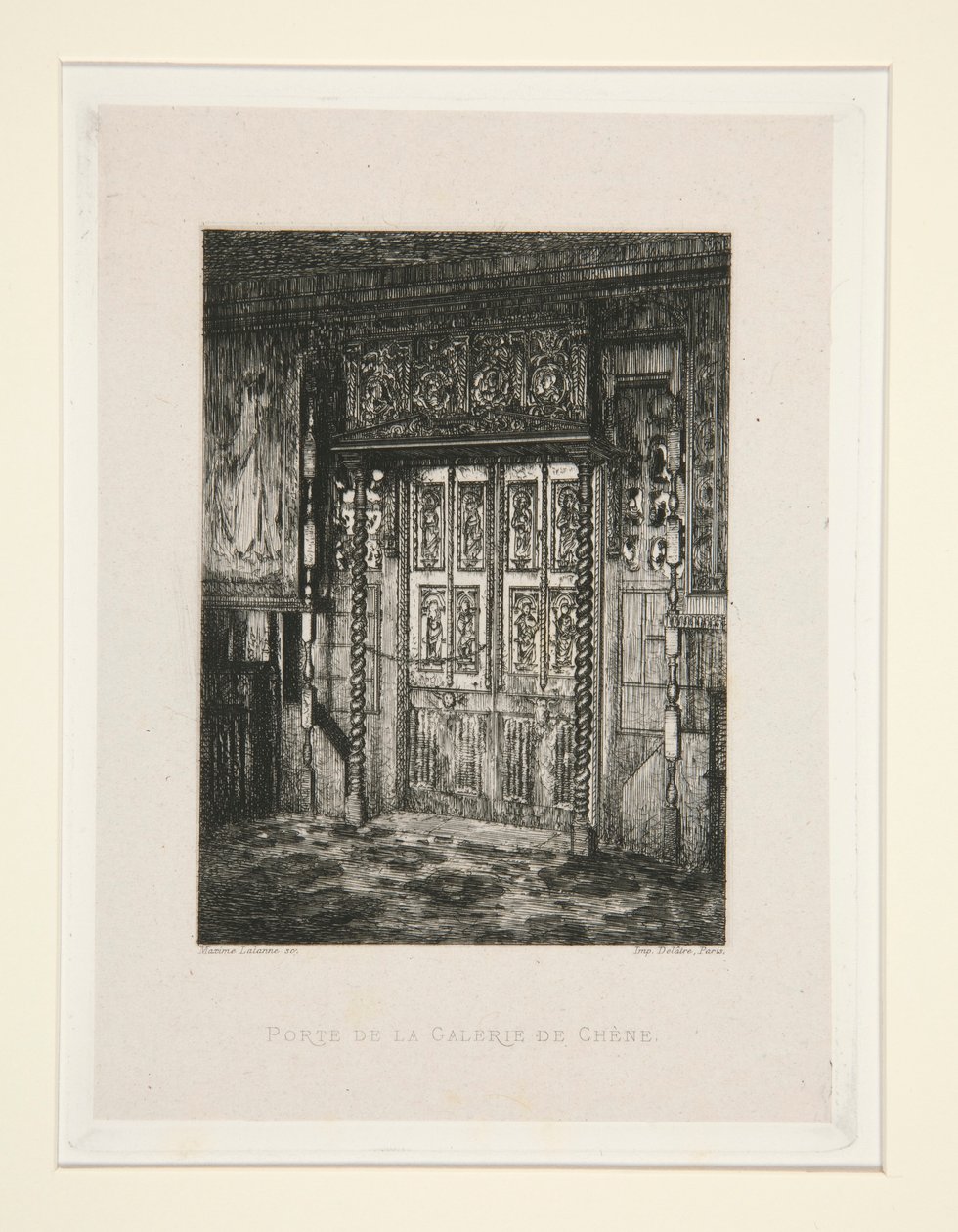 Porte de la galerie de ch?ne (Galeria Drzwi Dębu), pl. 8 z apartamentu Chez Victor Hugo (Victor Hugo autorstwa Maxime Lalanne