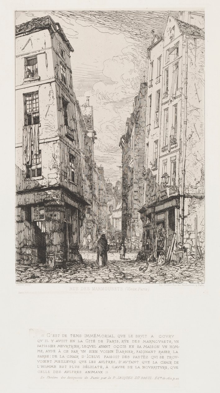 Rue des Marmousets (Stary Paryż) autorstwa Maxime Lalanne