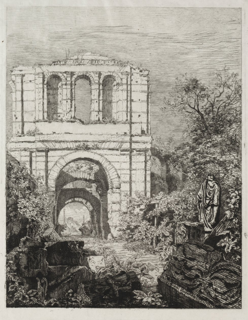 Ruiny Palais Gallien w Bordeaux autorstwa Maxime Lalanne