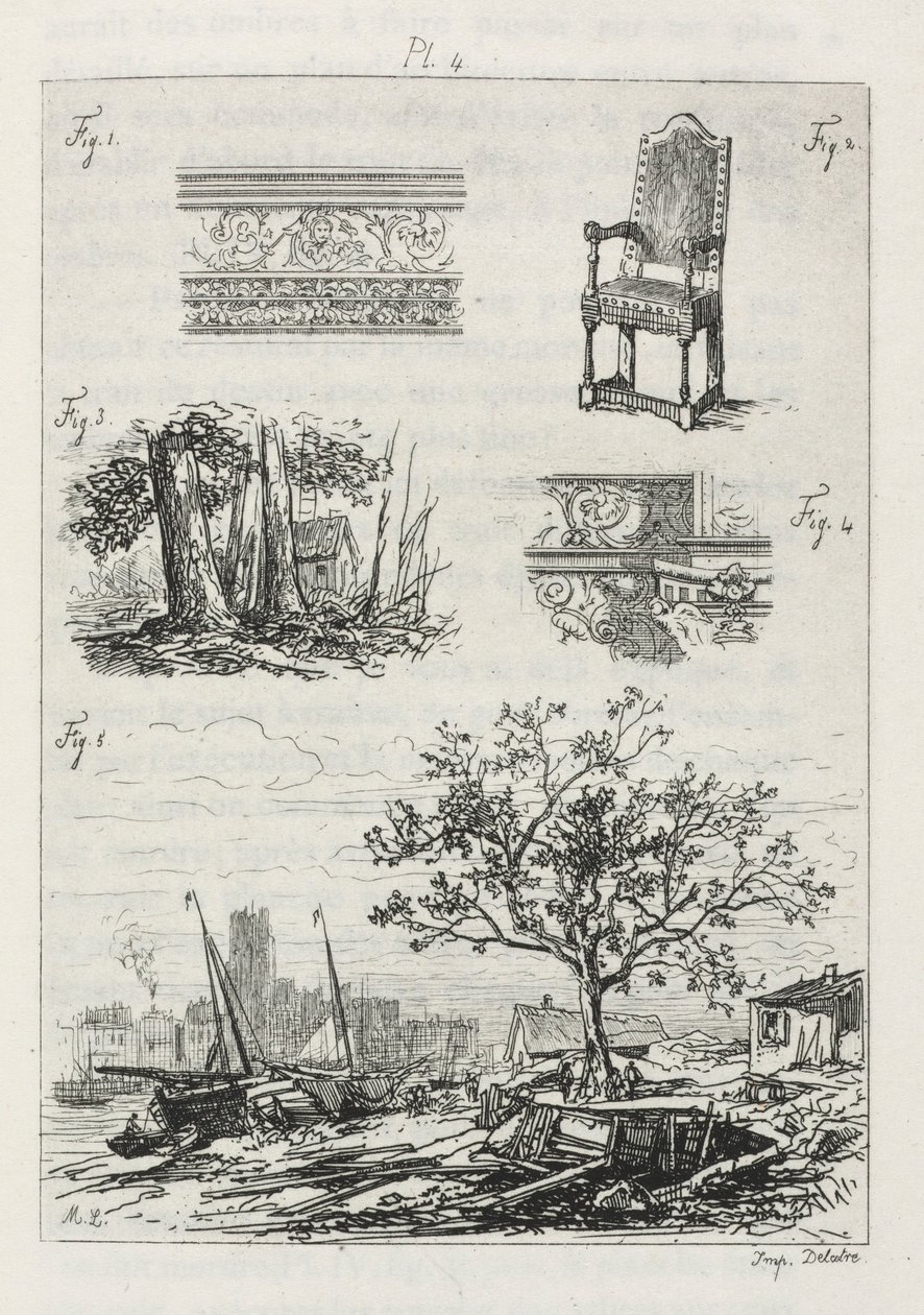 Traktat o akwafortach: Tablica 4, 1866. autorstwa Maxime Lalanne