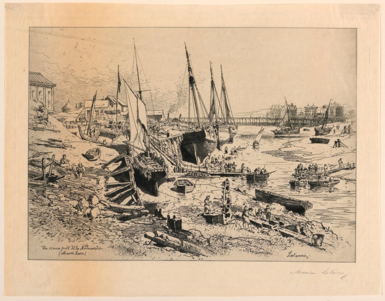Stary port w Normandii autorstwa Maxime Lalanne