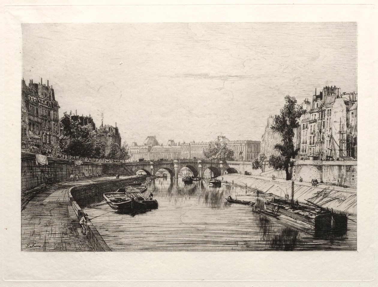 Widok z Pont S. Michel. autorstwa Maxime Lalanne
