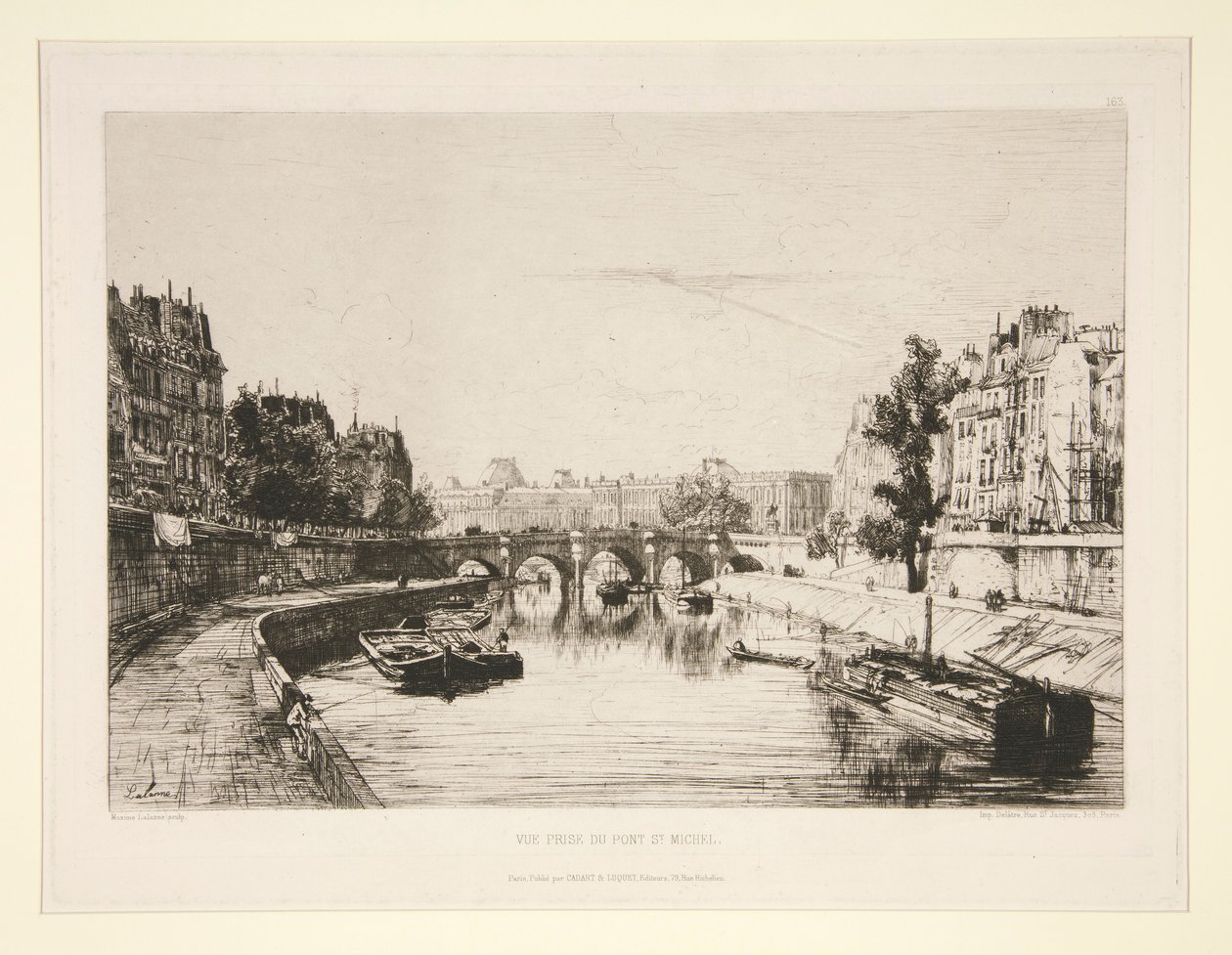 Widok z Pont Saint-Michel autorstwa Maxime Lalanne