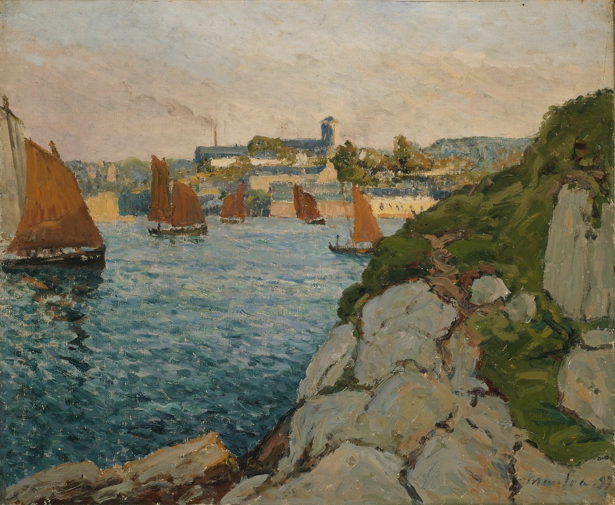 Douarnenez w Sunshine autorstwa Maxime Maufra