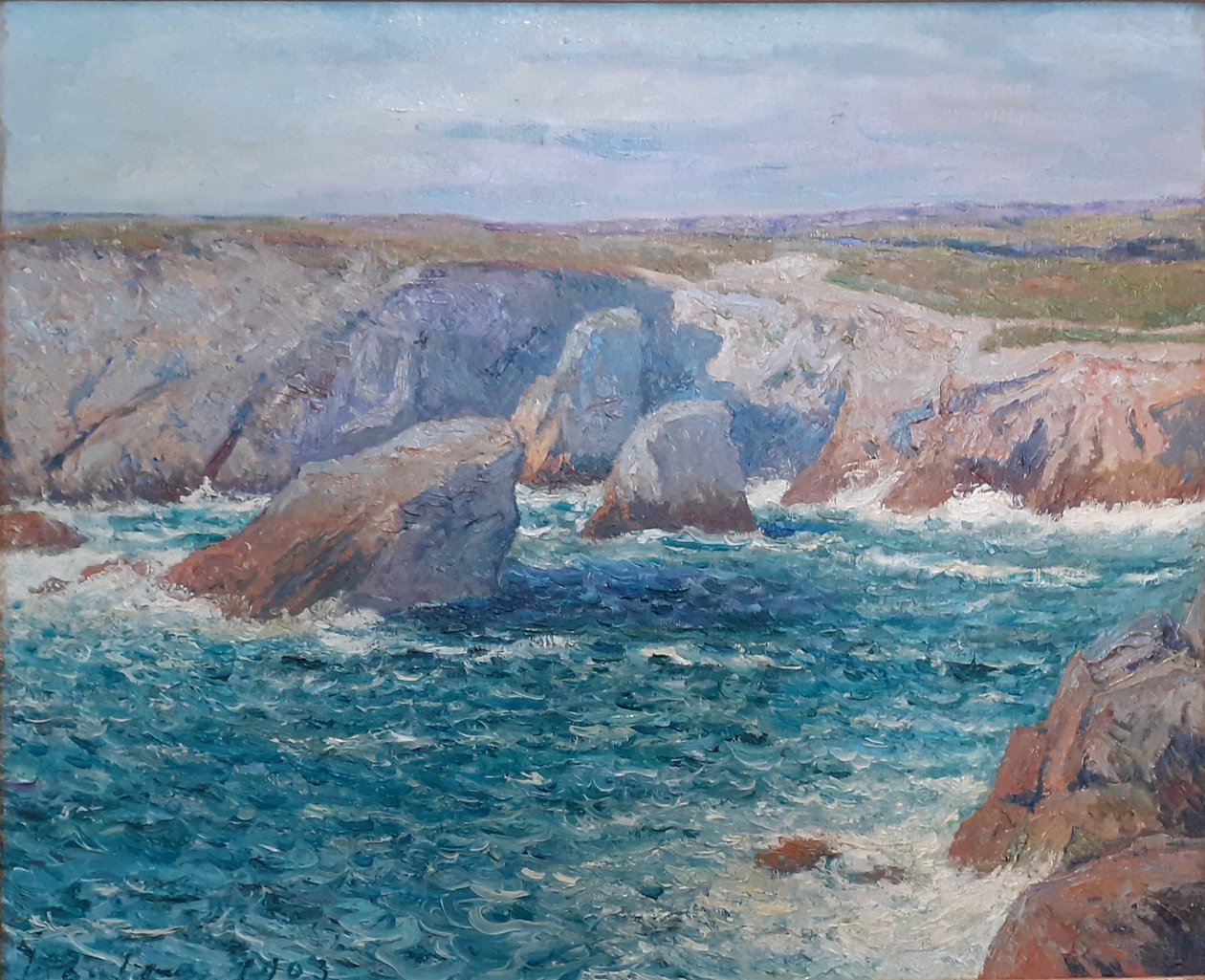 La crique, dzikie wybrzeże, Quiberon autorstwa Maxime Maufra