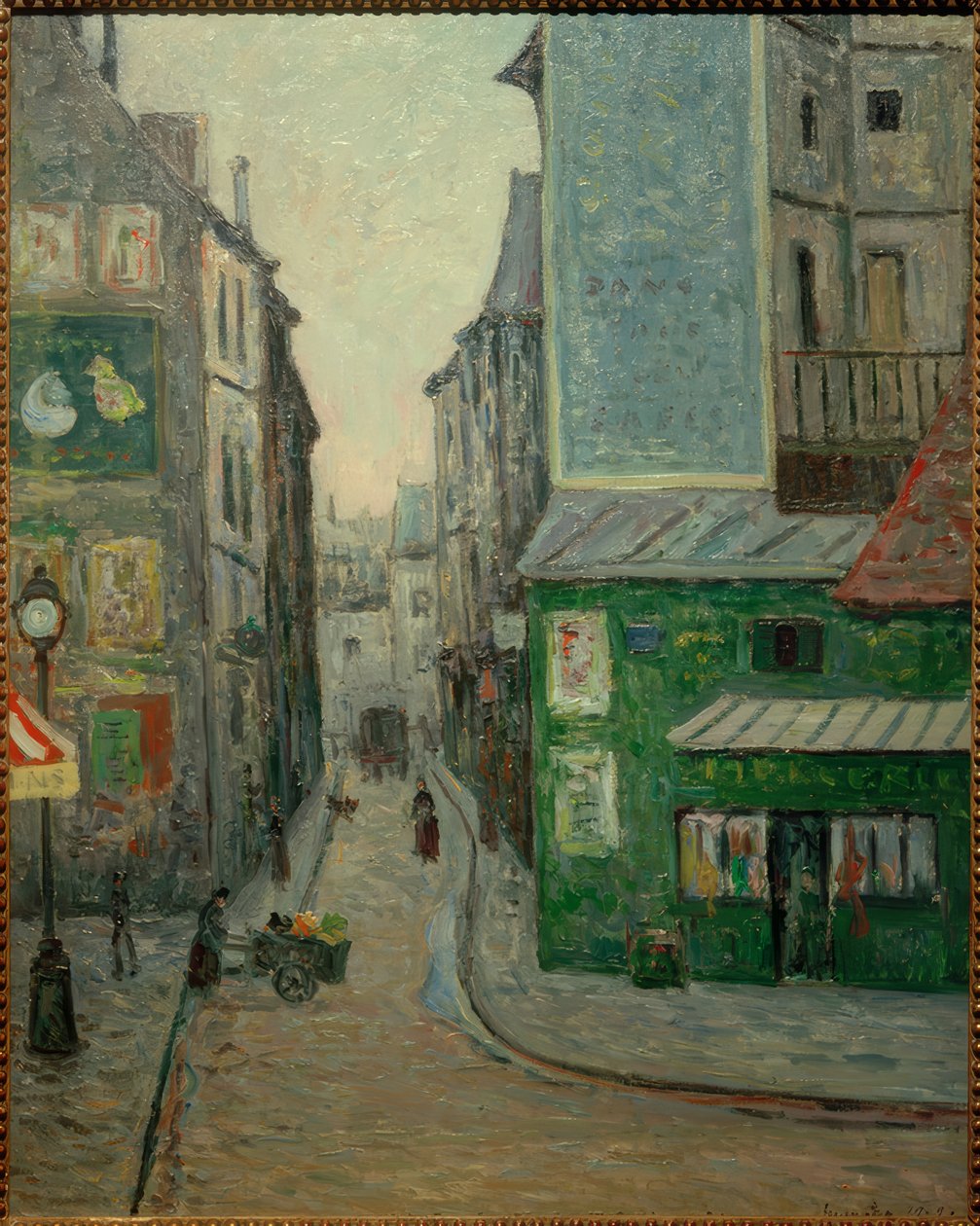 Platz St. André des Arts, Rue Suger, Paryż autorstwa Maxime Emile Louis Maufra